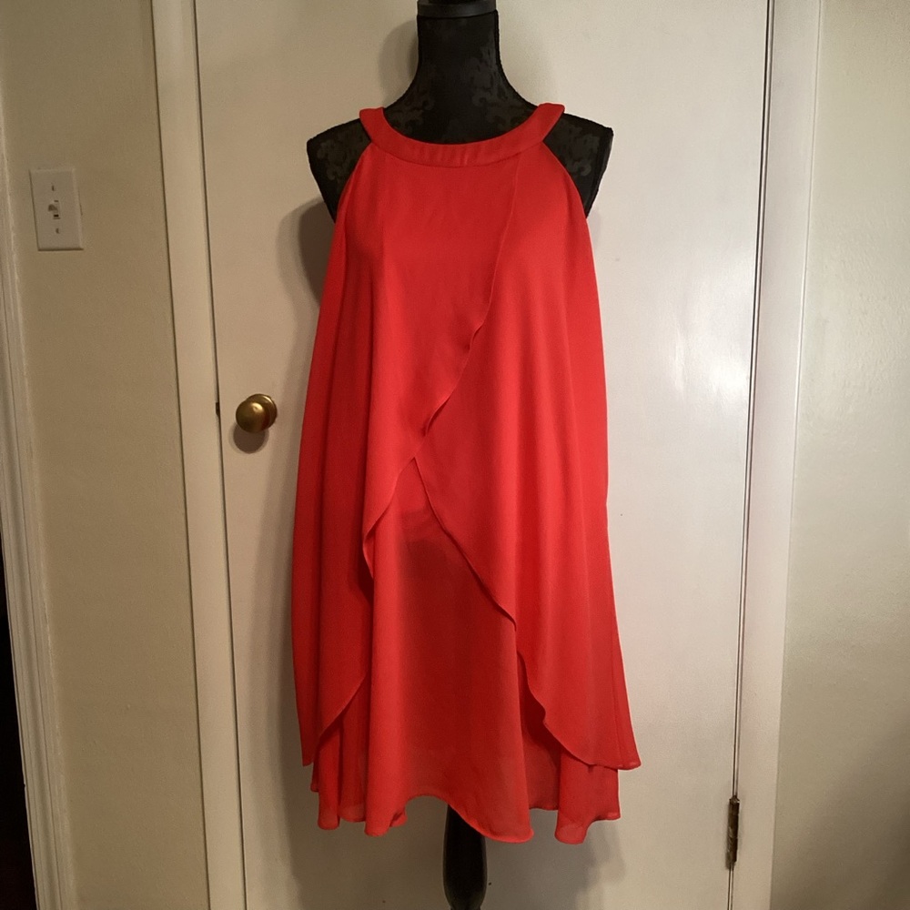 Chicos halter dress orange sz 3 chicos